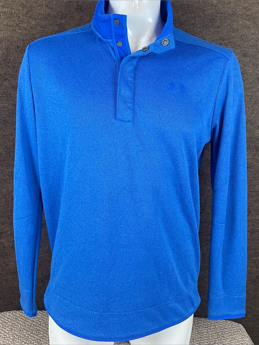 Under Armour Pullover Mens XL Golf Storm Loose ColdGear Blue 1/4 Snap Mock 361